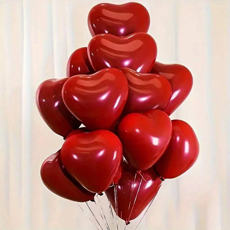 czerwone balony serca 30-pack