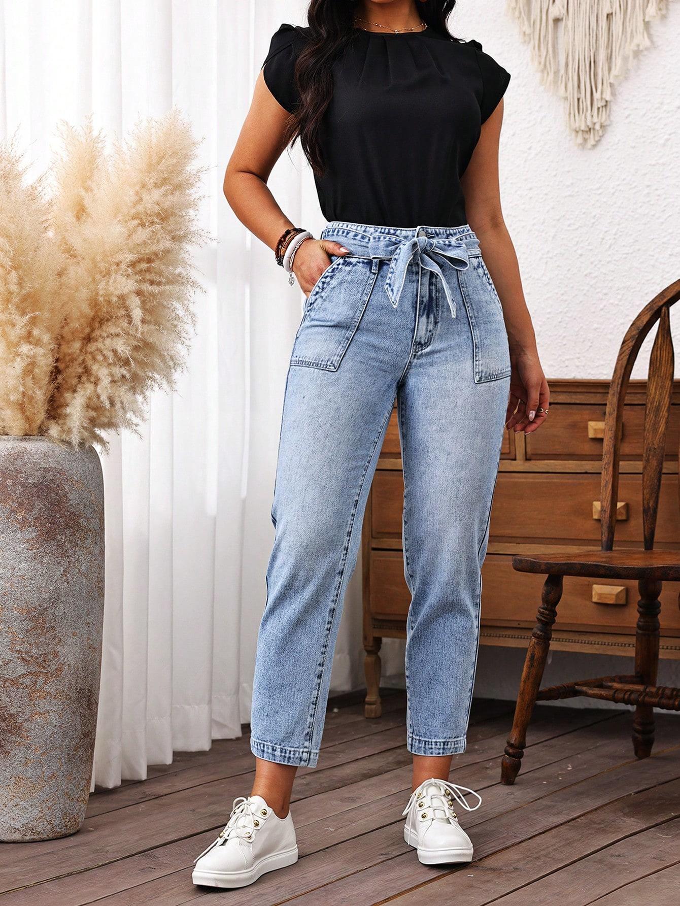 NIEBIESKIE SPODNIE JEANS 