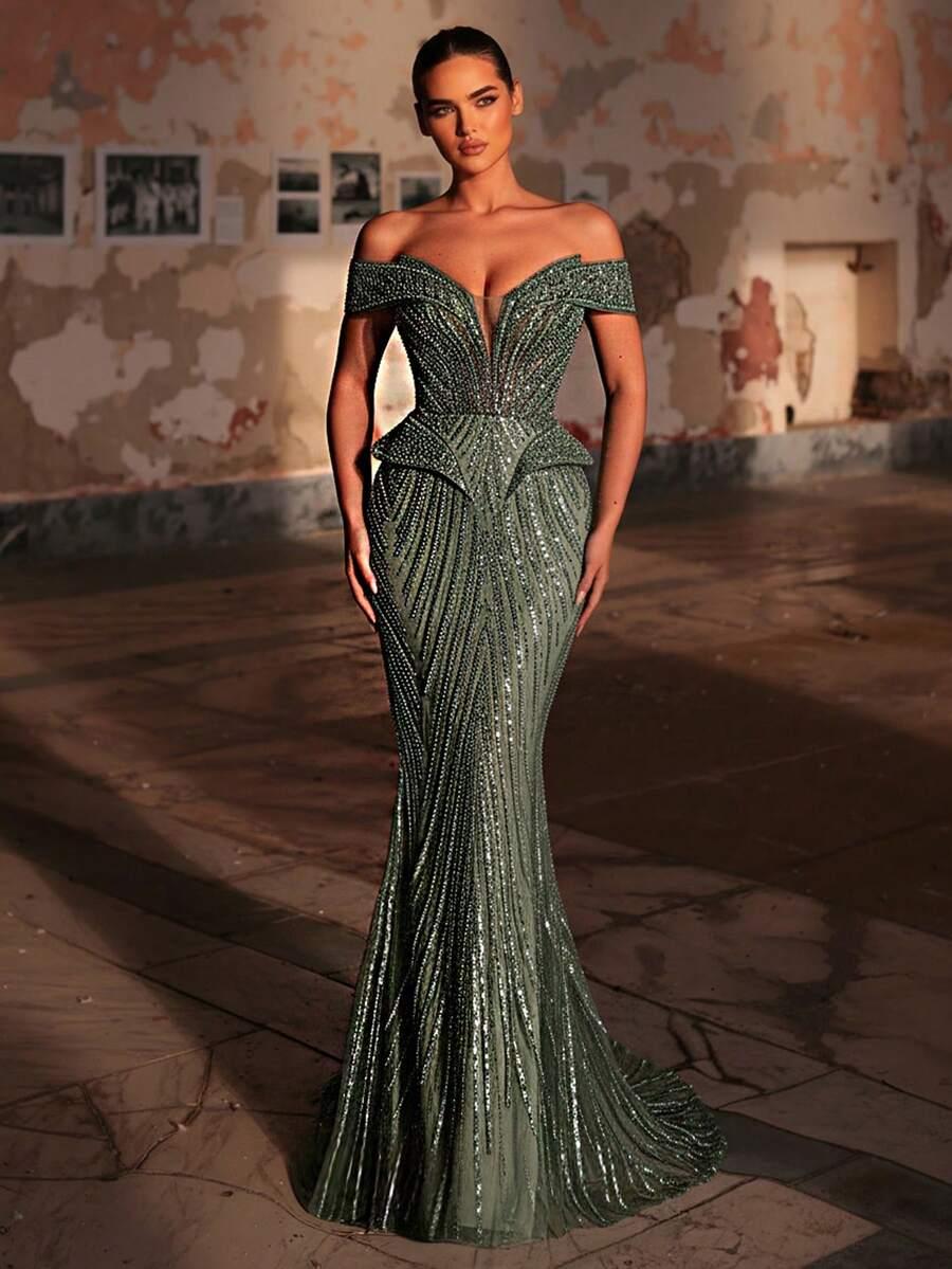 ZIELONA MAXI SUKIENKA