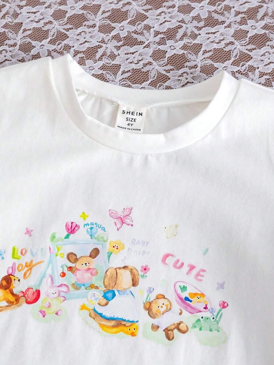 BIAŁY T-SHIRT PRINT 
