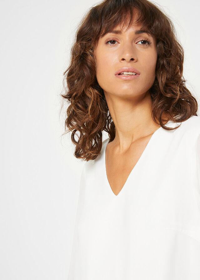 BIAŁA BLUZKA V NECK