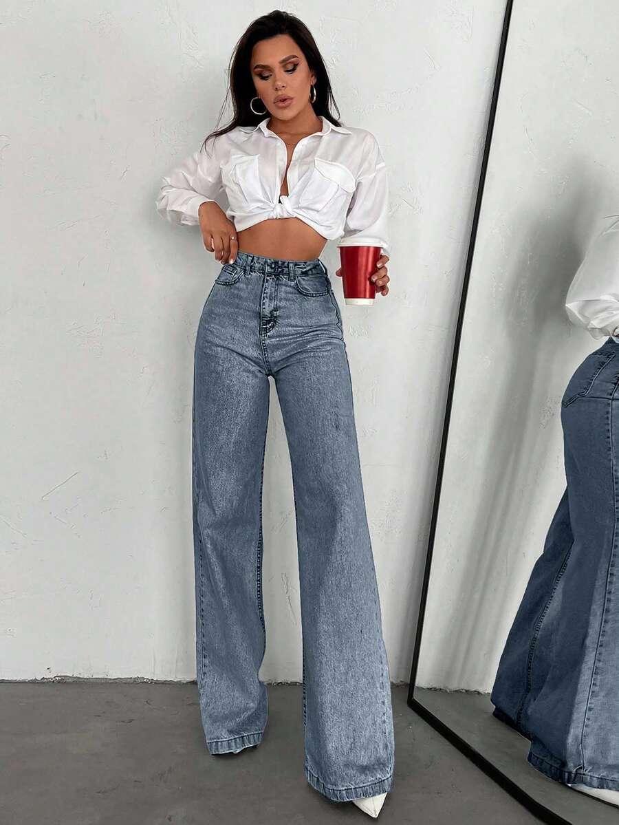 spodnie jeans prosta nogawka