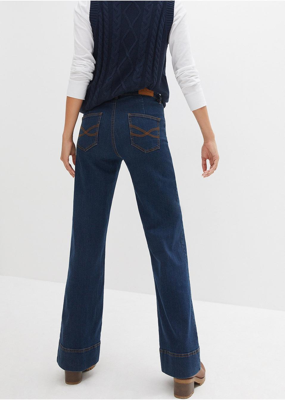 granatowe spodnie jeans 