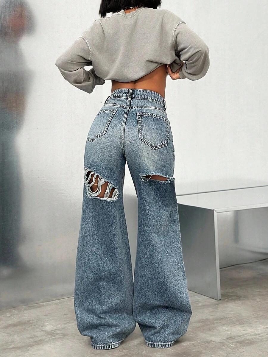 Szerokie spodnie jeans