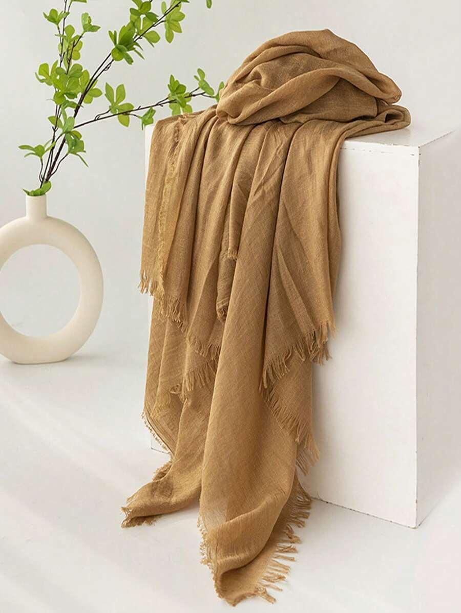 beżowa chusta casual