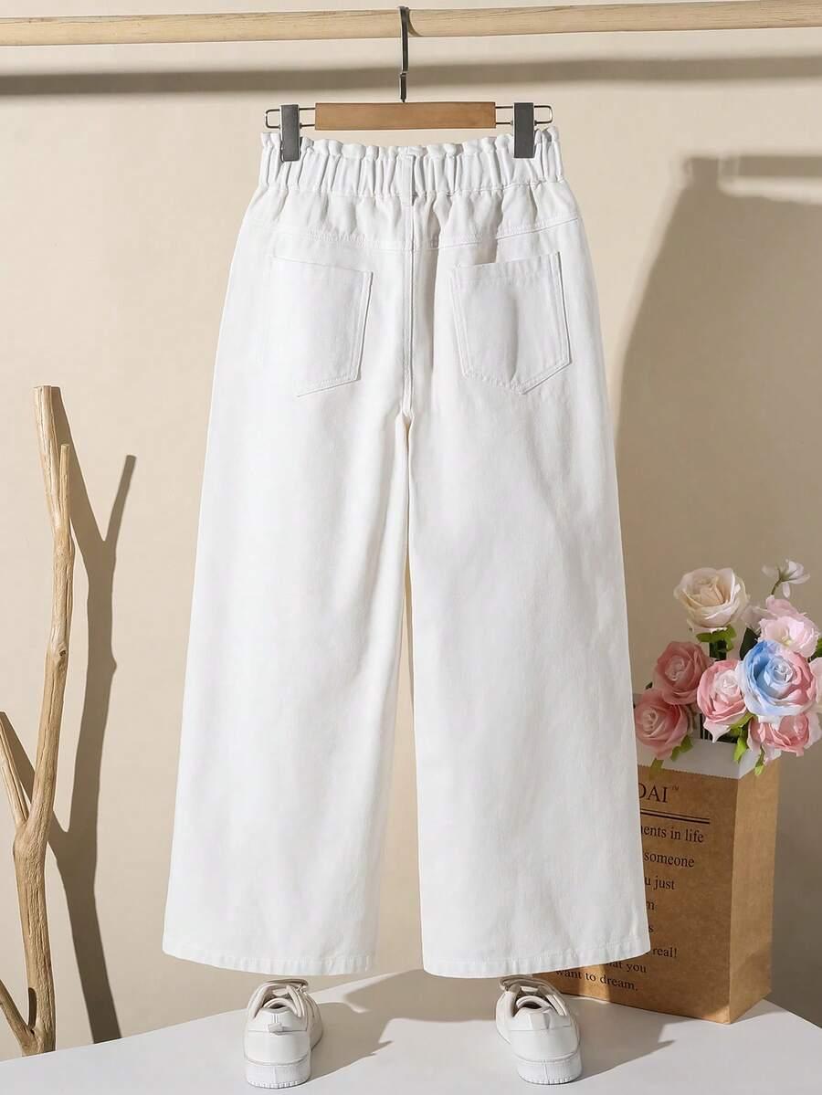 BIAŁE SPODNIE JEANS