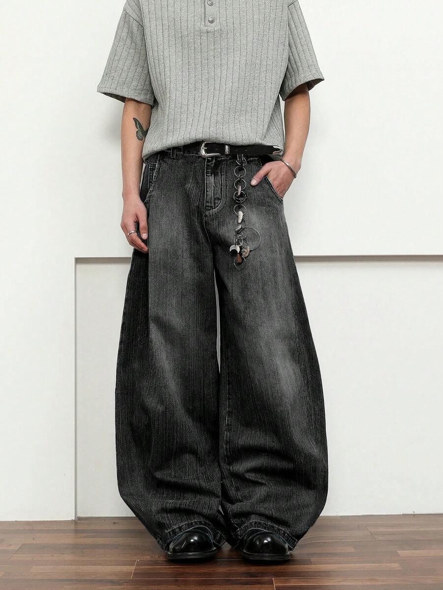 CZARNE SPODNIE JEANS 