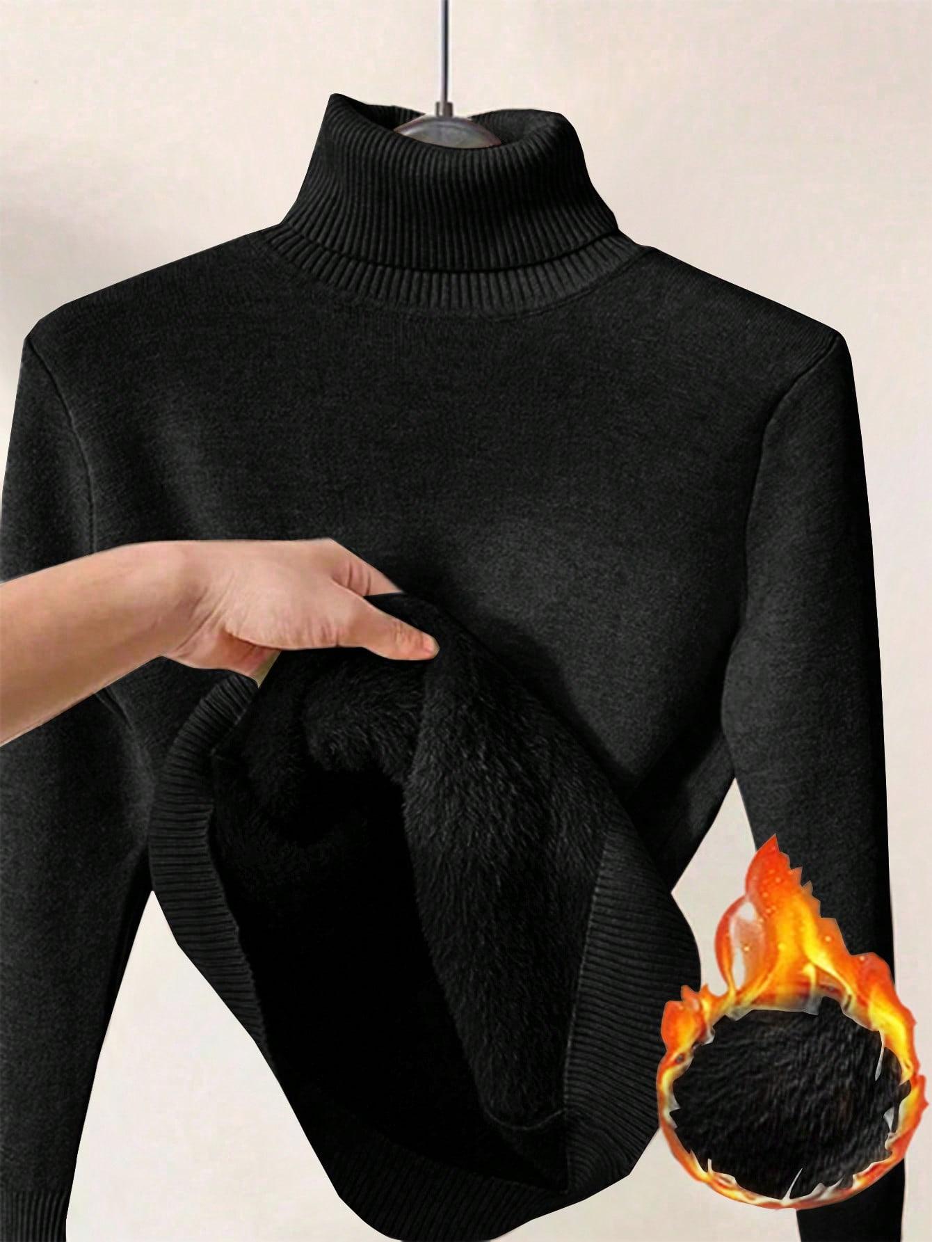 CZARNY OCIEPLANY SWETER GOLF