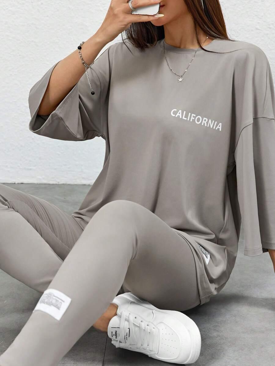 t-shirt legginsy komplet