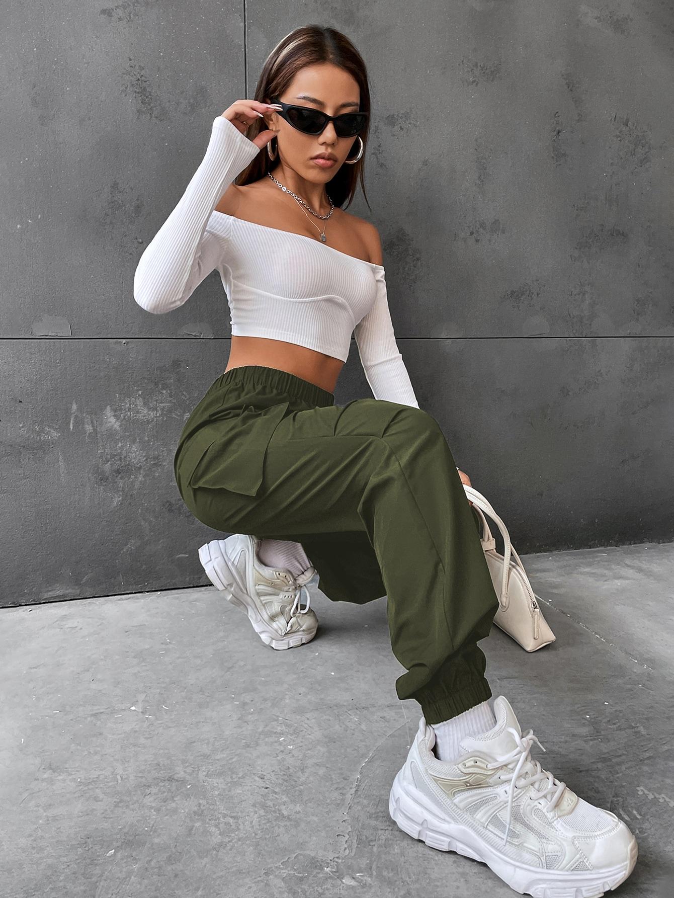 ZIELONE SPODNIE CASUAL