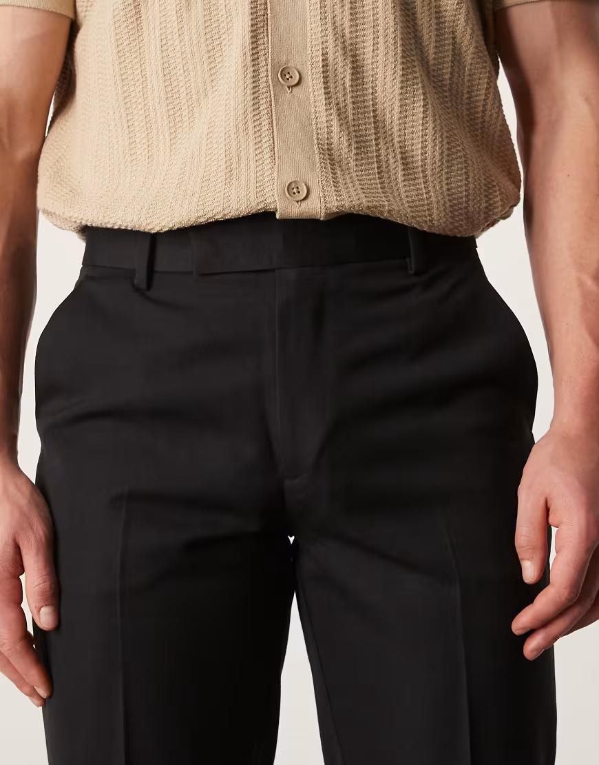czarne eleganckie spodnie kieszenie