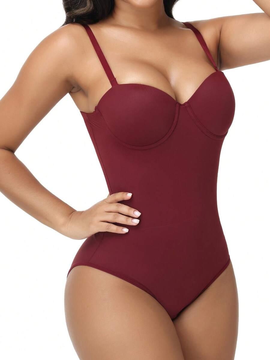 bordowe body modelujące