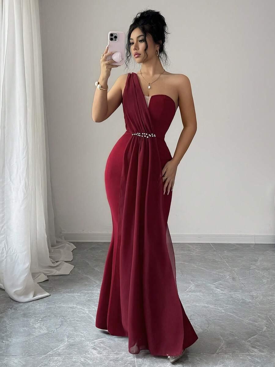 czerwona maxi sukienka