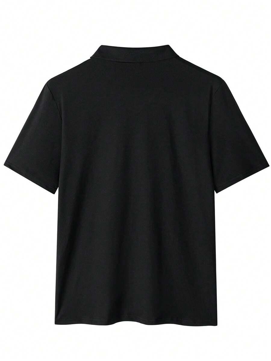 czarna koszulka polo