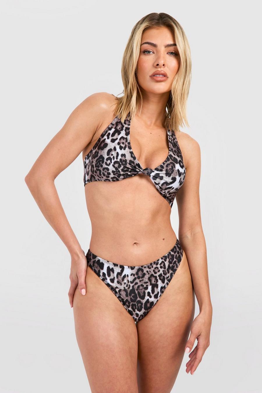 strój kąpielowy bikini komplet animal print