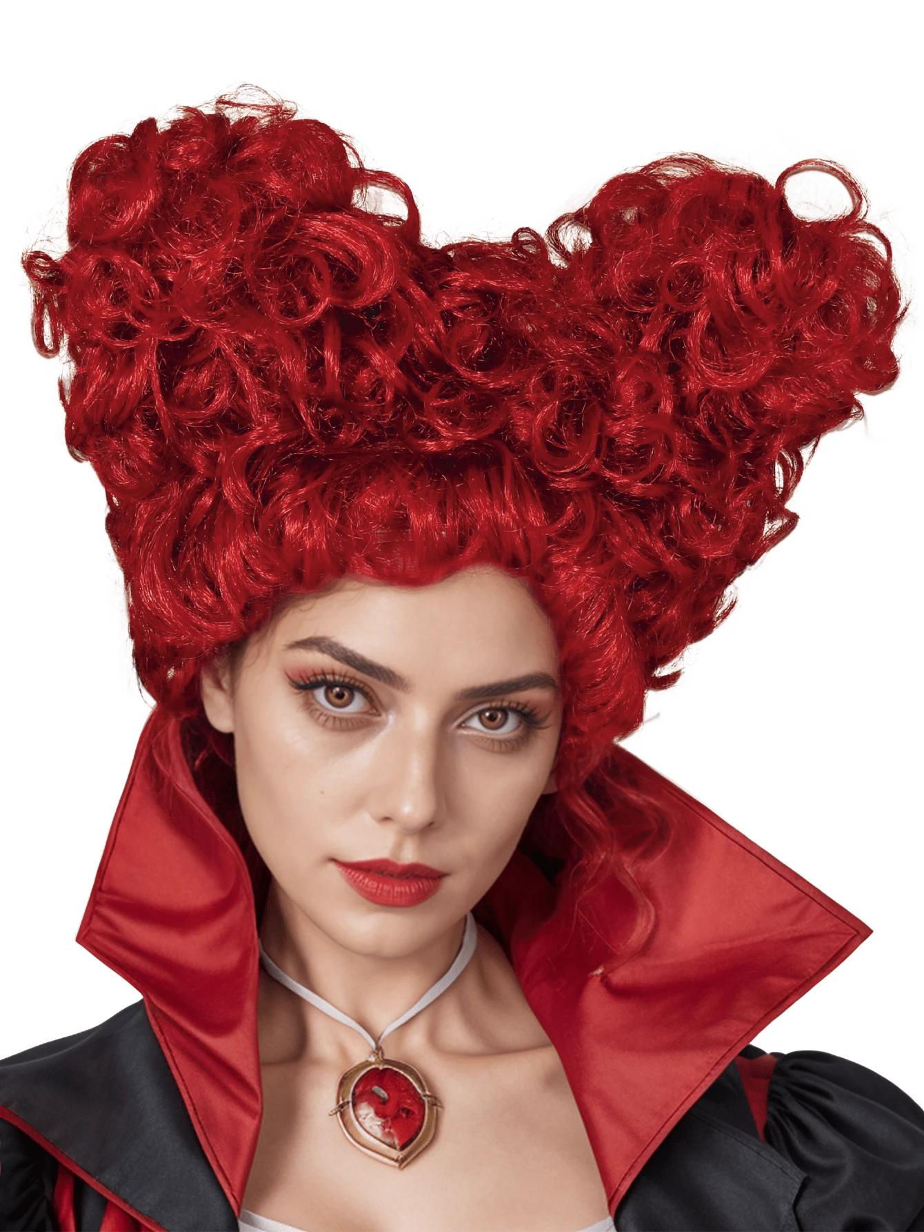 CZERWONA PERUKA cosplay CZERWONA KRÓLOWA