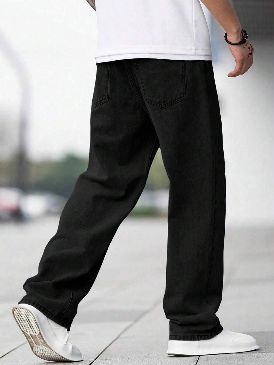 CZARNE SPODNIE JEANS