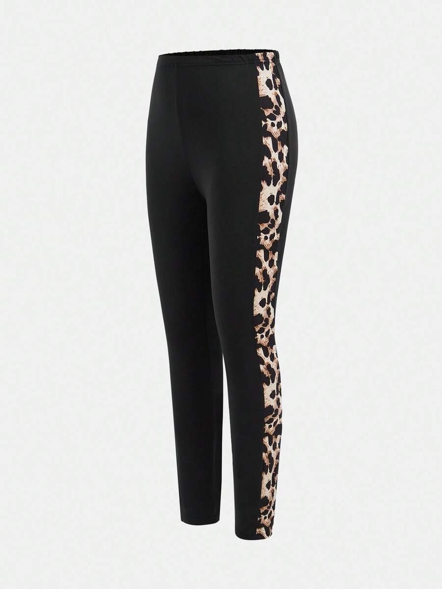 legginsy aniaml print wysoki stan 