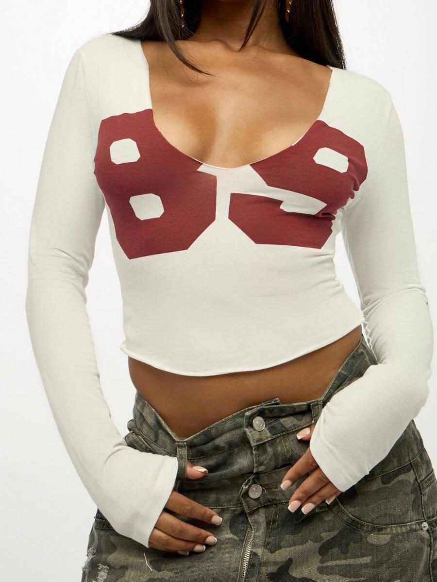 BLUZKA Z DŁUGIM RĘKAWEM 
