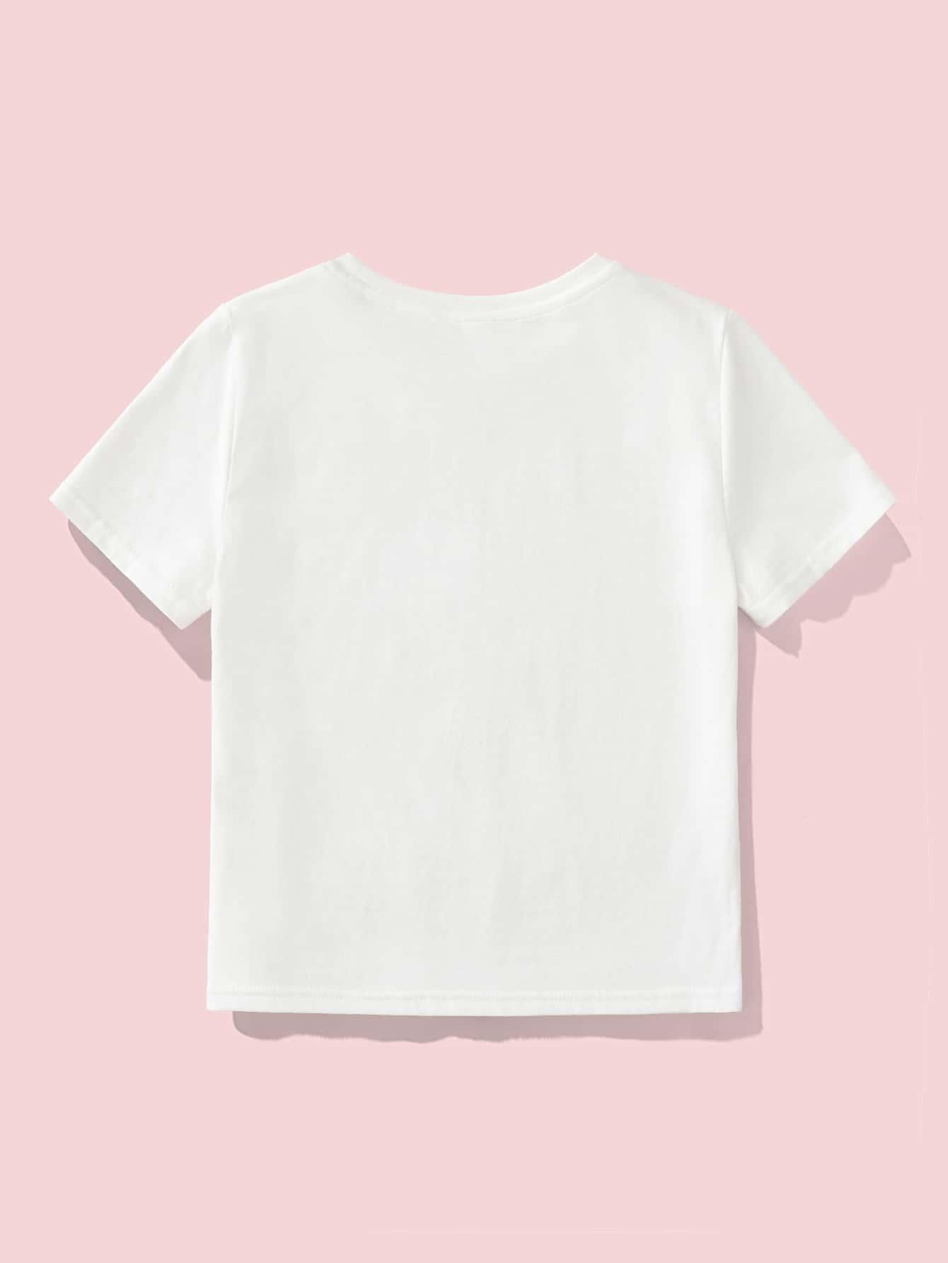 biały t-shirt nadruk