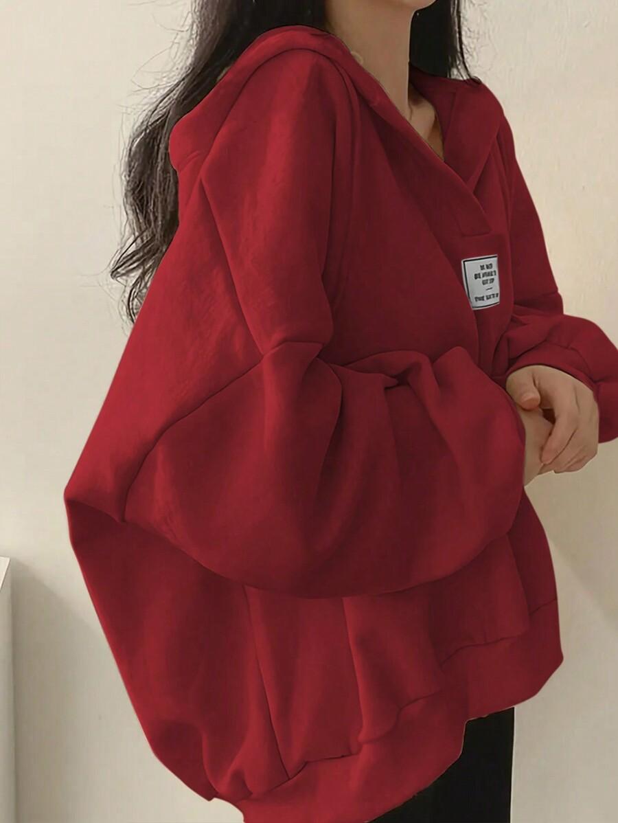 CZERWONA BLUZA KAPTUR