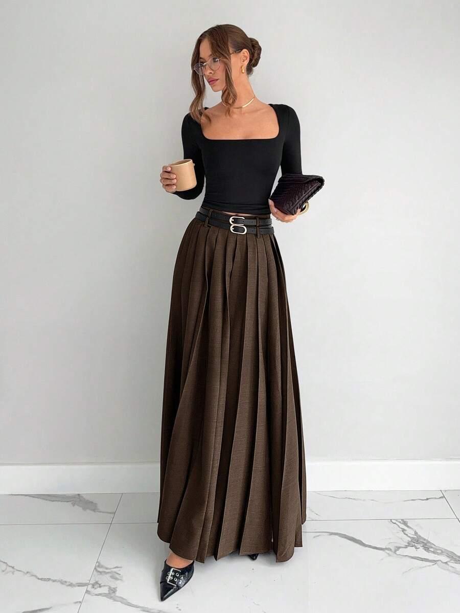 plisowana maxi spódnica