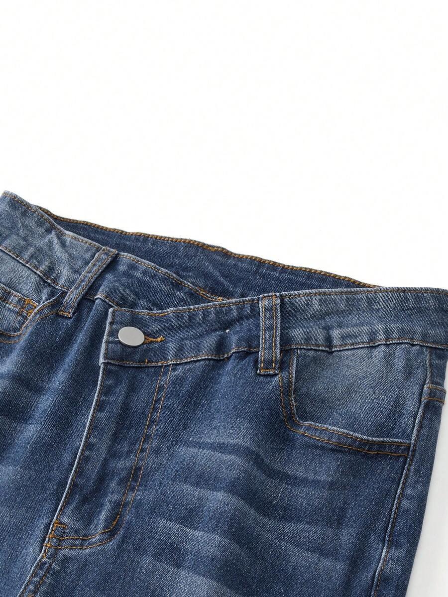 niebieskie jeansy casual