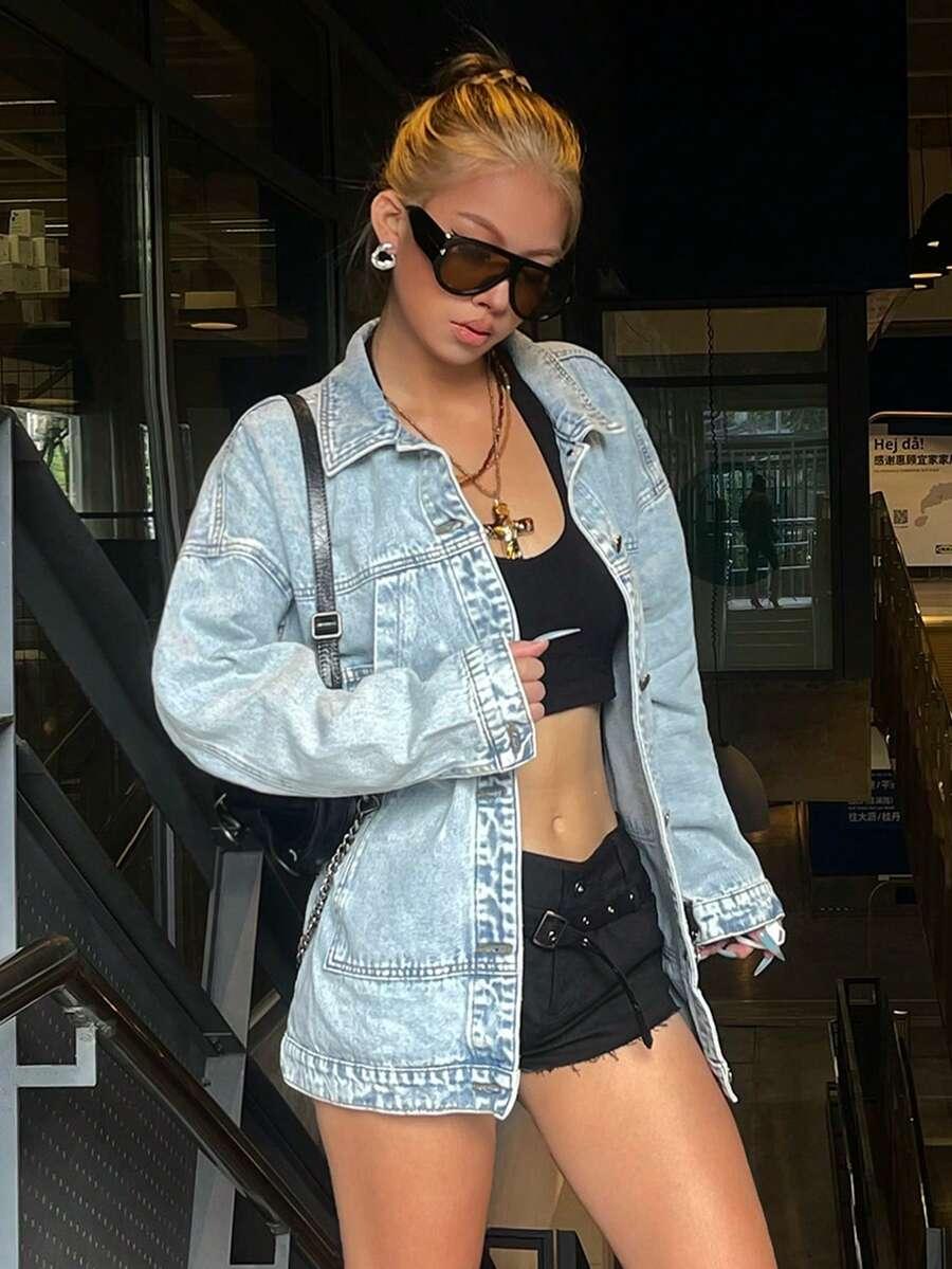 niebieska kurtka jeans