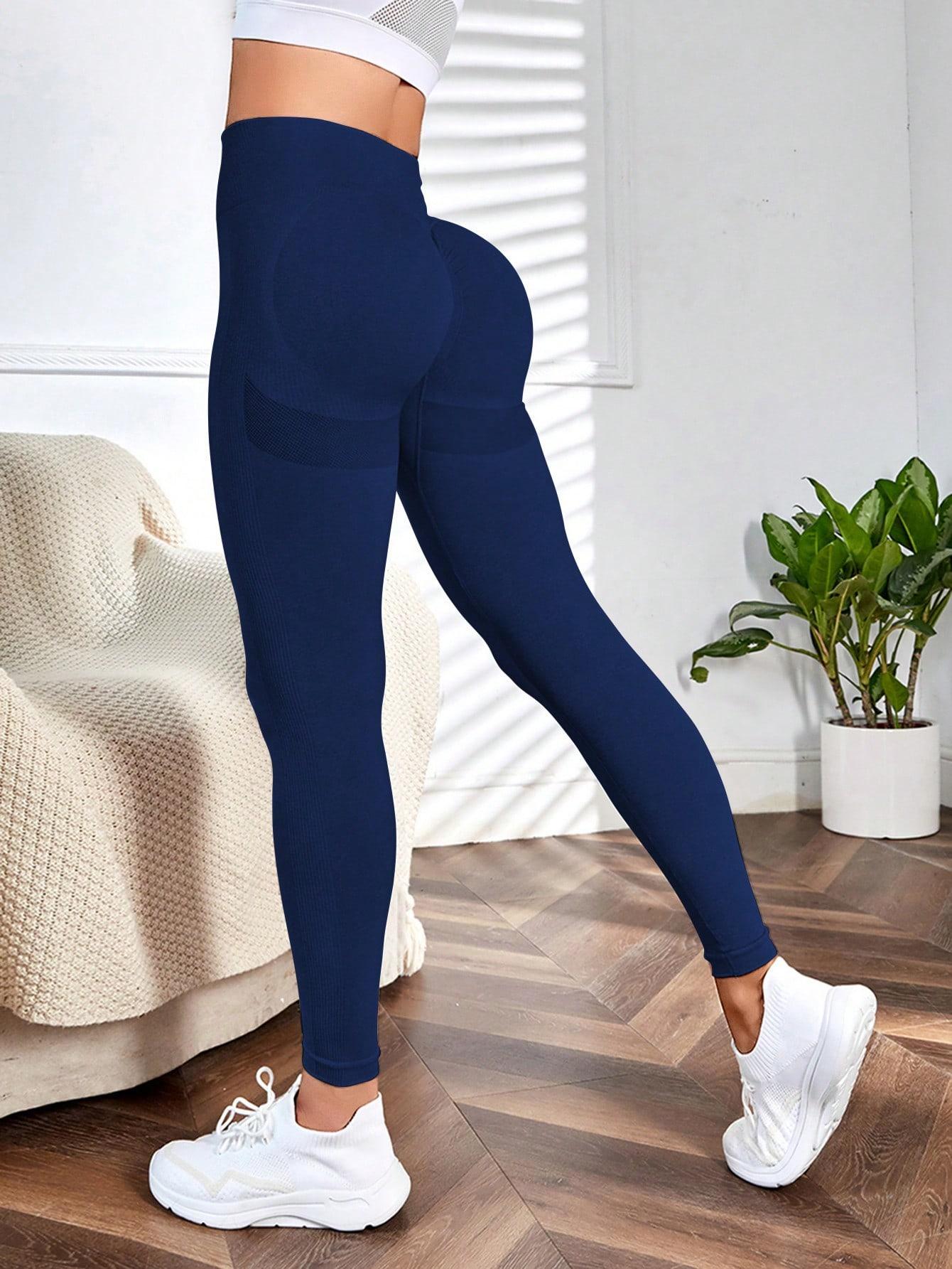 GRANATOWE LEGGINSY SPORTOWE