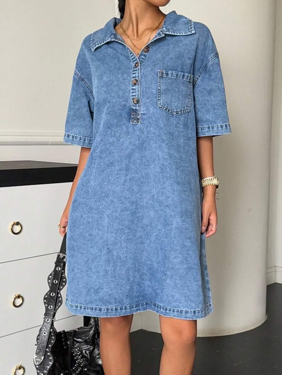 JEANSOWA SUKIENKA OVERSIZE