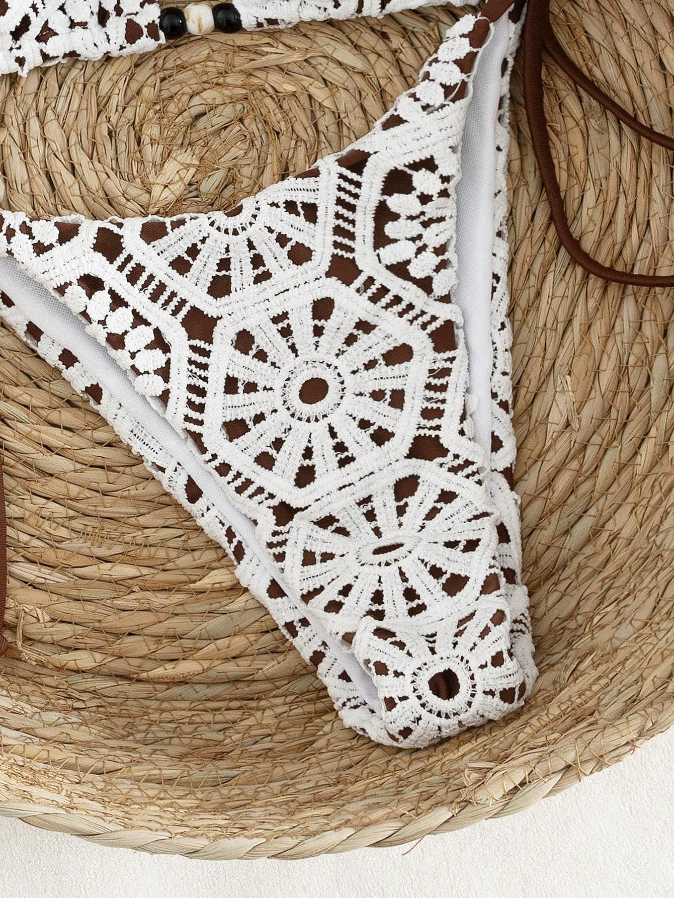 KORONKOWE DUCZĘŚCIOWE BIKINI DAMSKIE