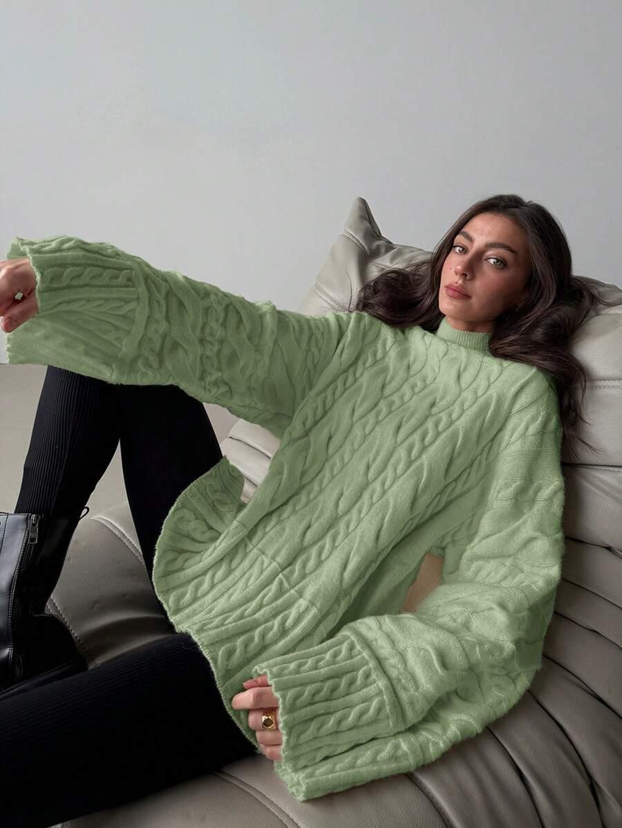  SWETER Z SZEROKIM RĘKAWEM