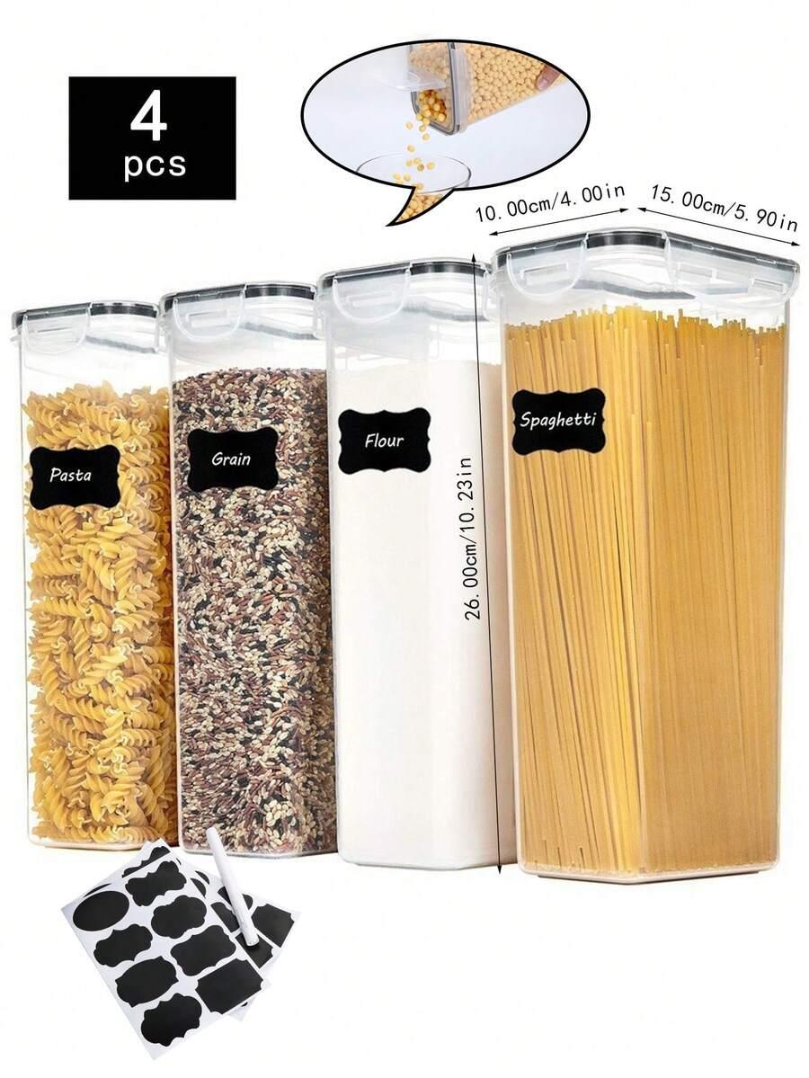 POJEMNIKI NA ŻYWNOŚĆ KUCHENNE HERMETYCZNE 4-pack