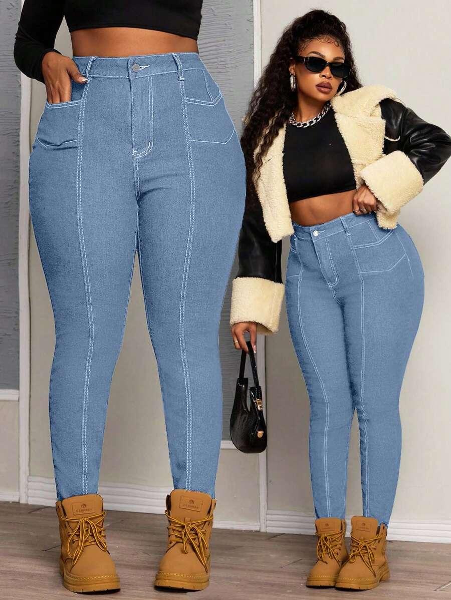 SPODNIE JEANS WYSOKI STAN RURKI 