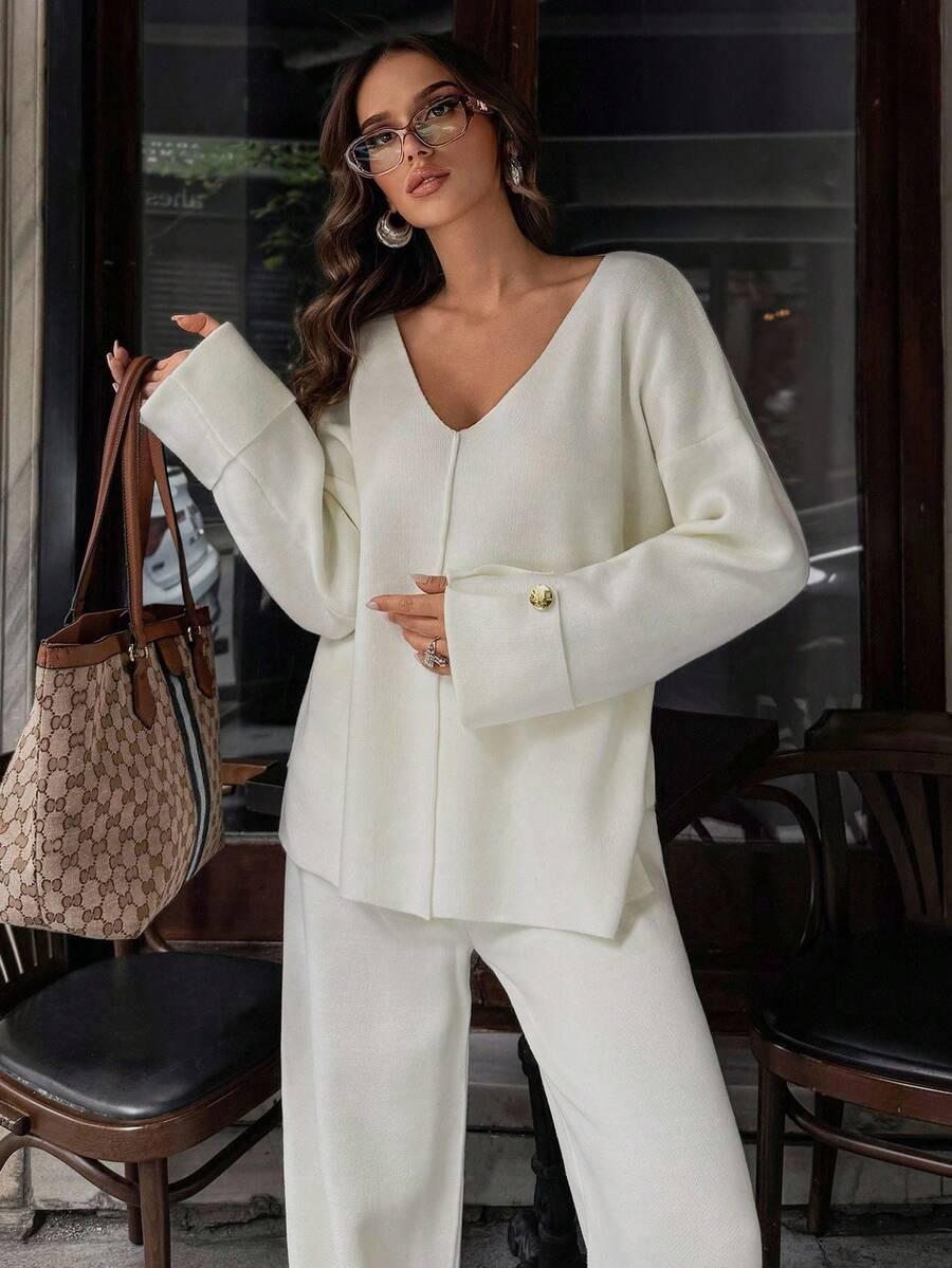 SWETER SPODNIE KOMPLET 