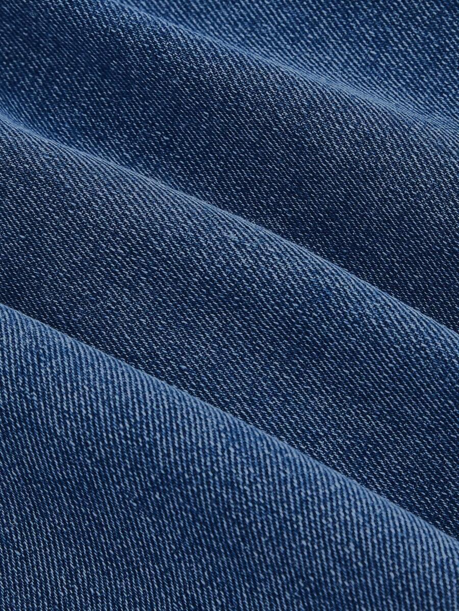 niebieska spódnica jeans