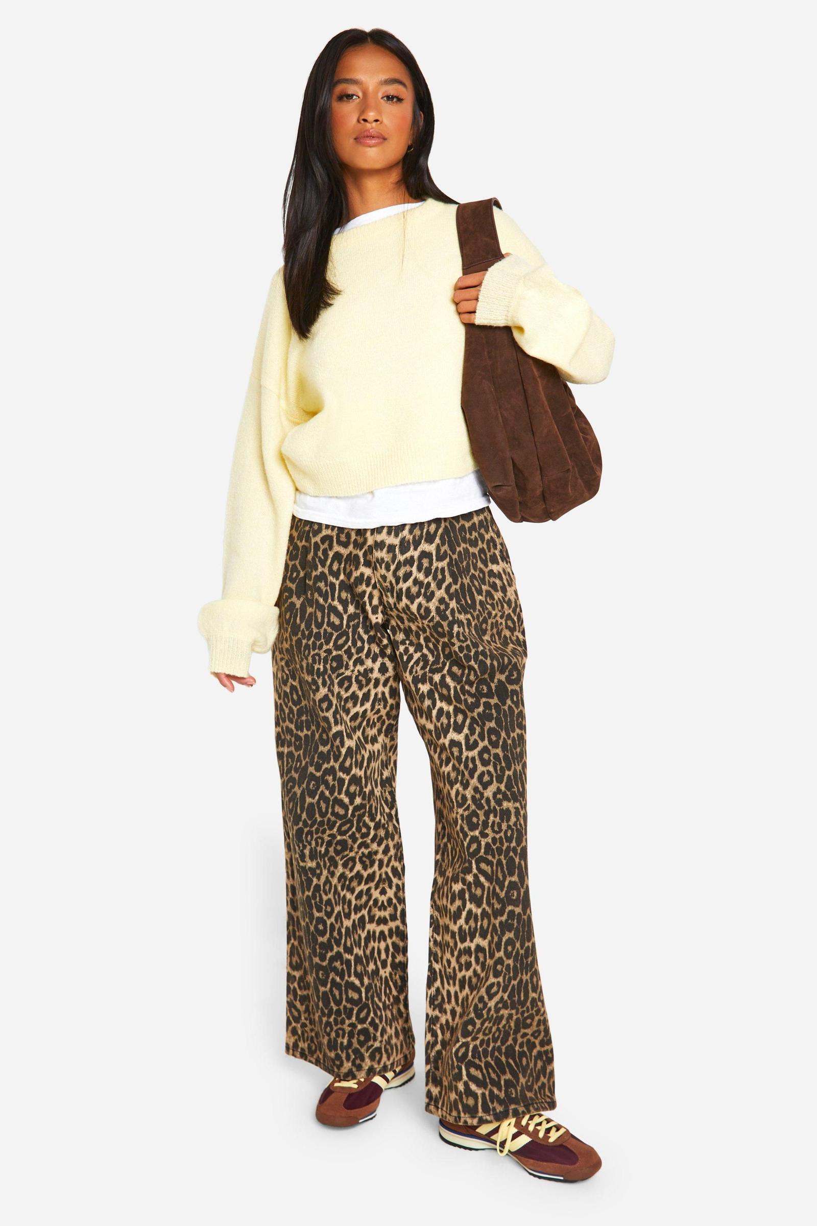 SPODNIE JEANS ANIMAL PRINT