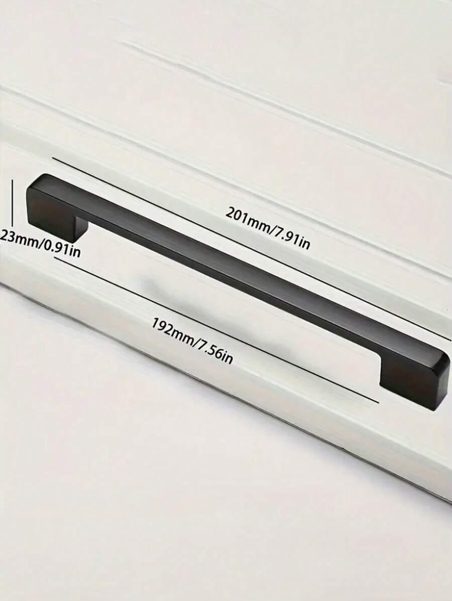 czarny uchwyt do szuflady 6 sztuk