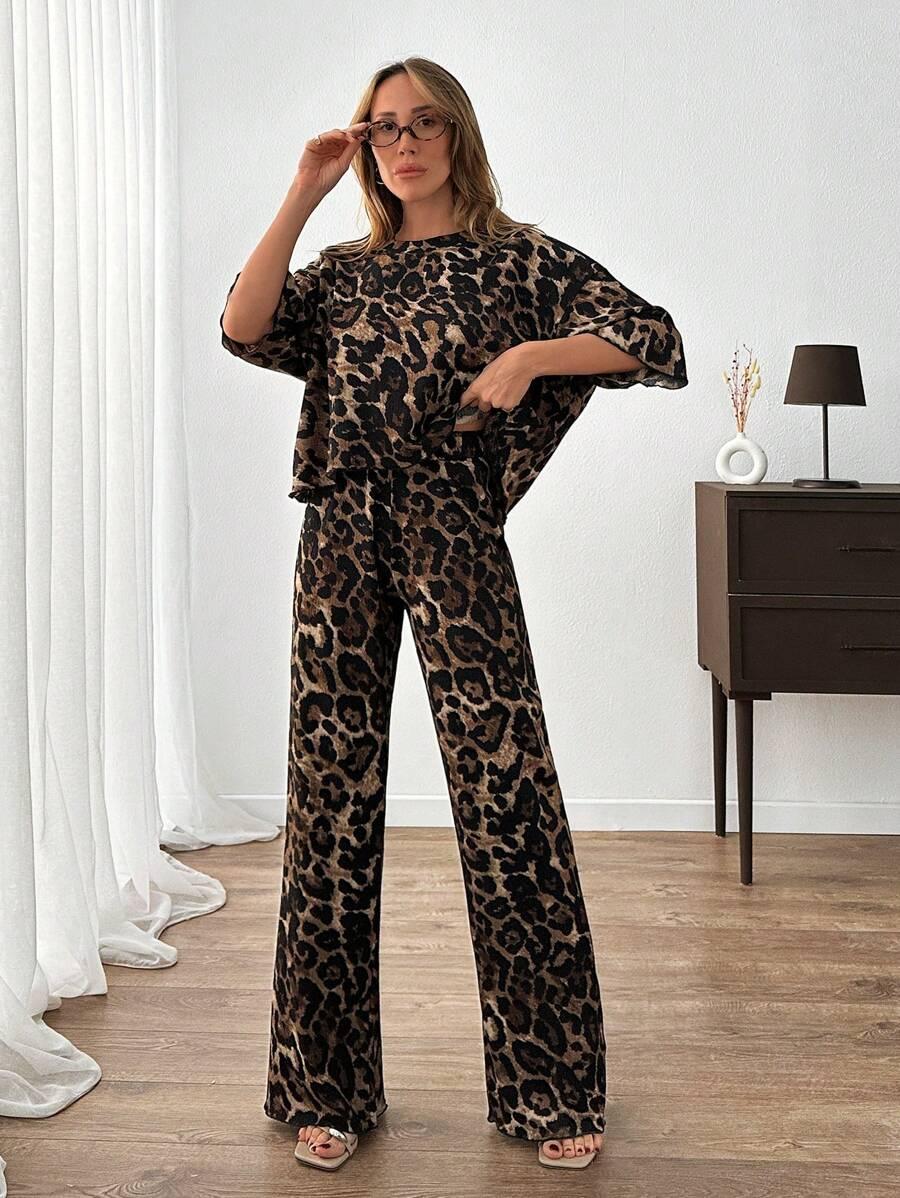 T-SHIRT SPODNIE KOMPLET ANIMAL PRINT