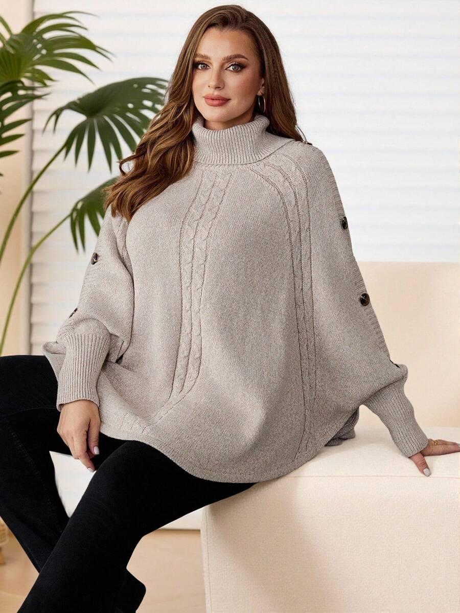 beżowy sweter oversize