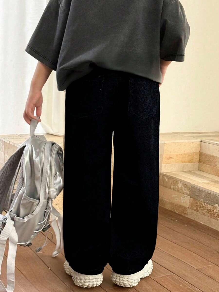 CZARNE SPODNIE JEANS