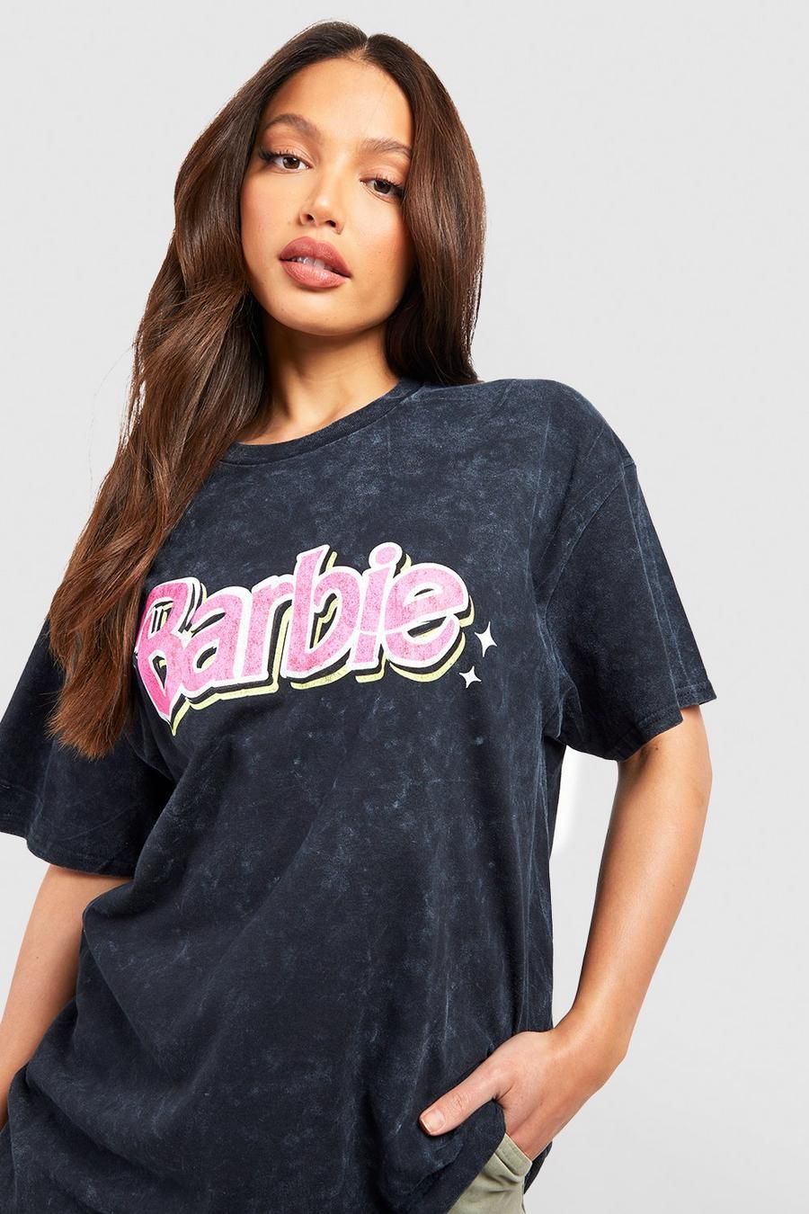 T-SHIRT NAPIS BARBIE WASH EFFECT