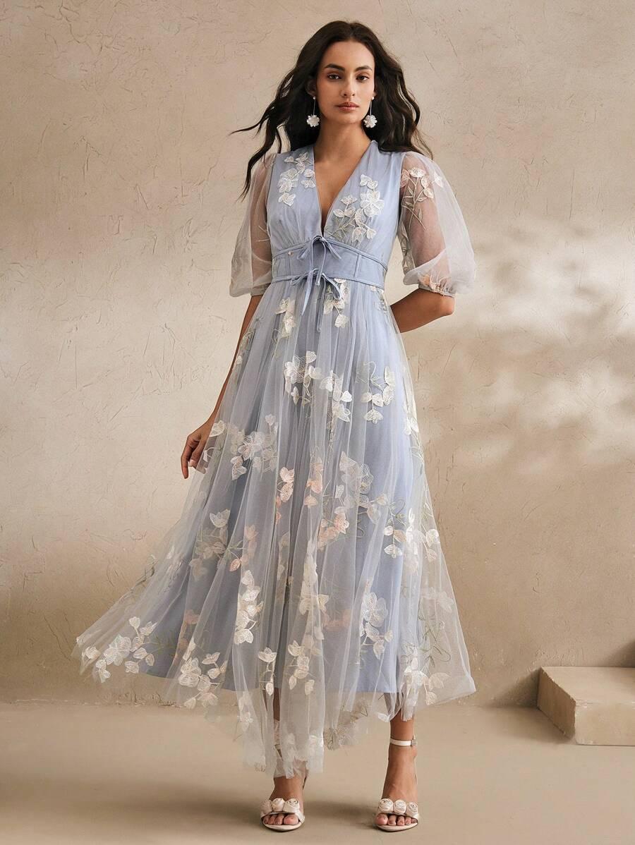 NIEBIESKA MAXI SUKIENKA
