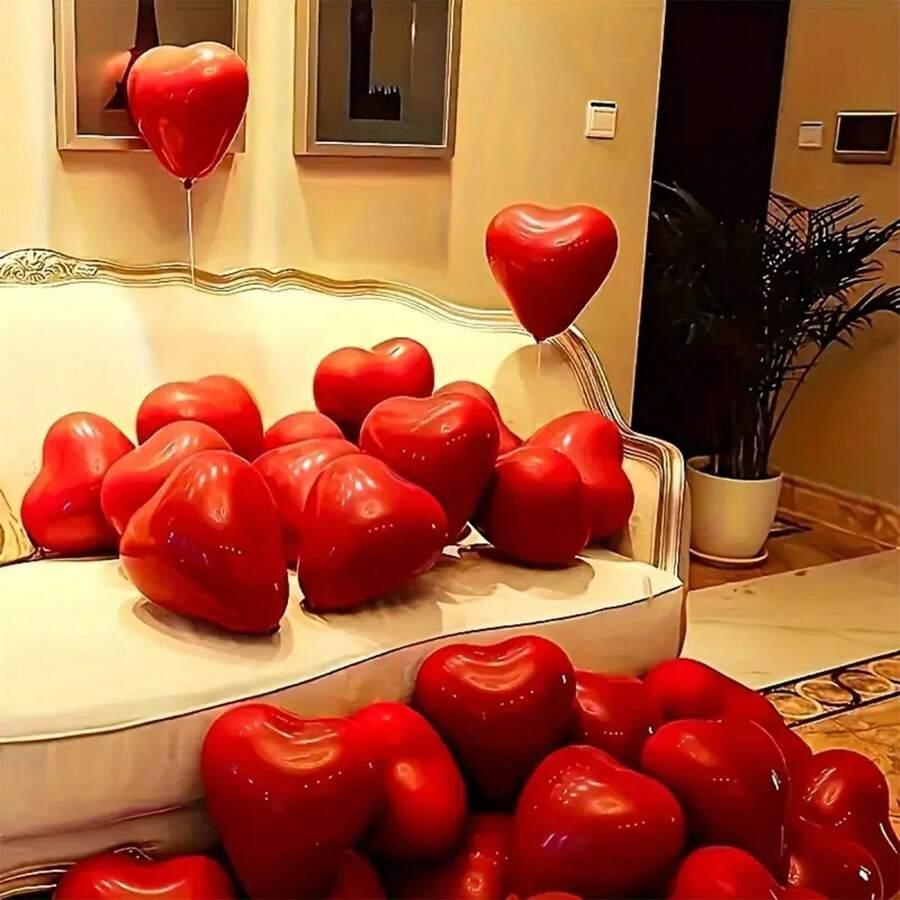 czerwone balony serca 30-pack