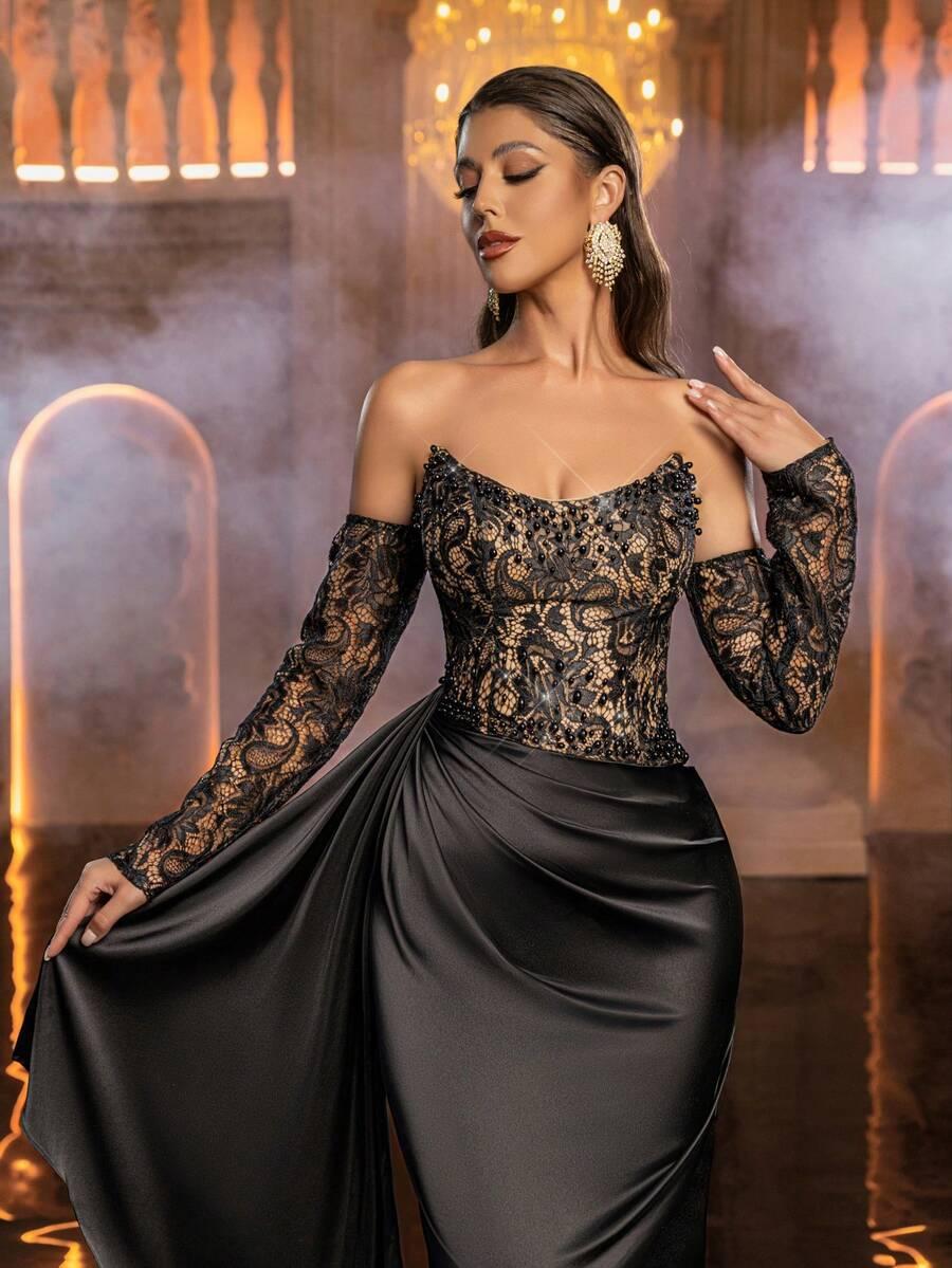CZARNA MAXI SUKIENKA 