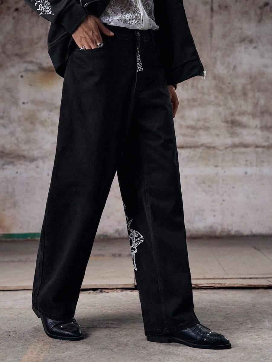 SPODNIE JEANS HAFT