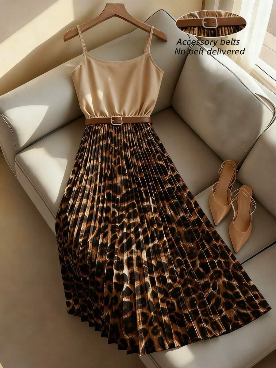 sukienka na ramiączkach animal print
