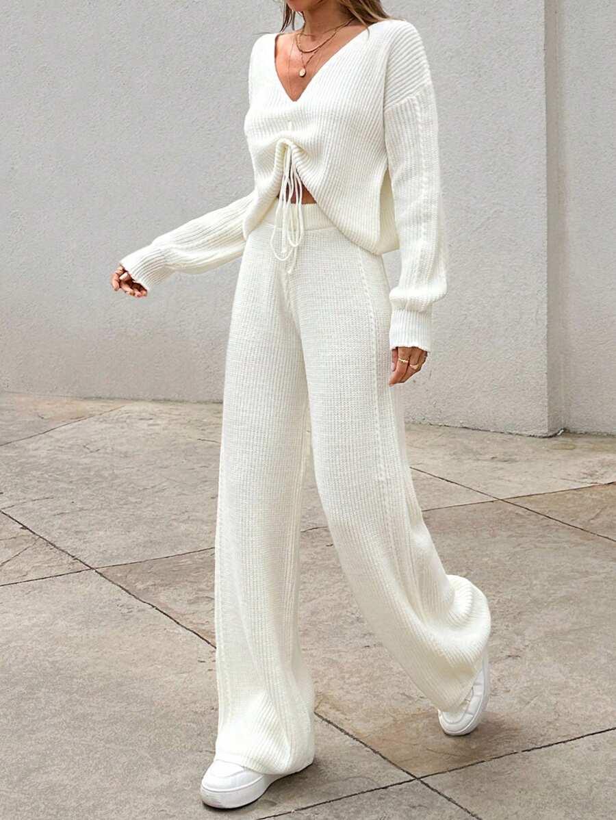 SPODNIE DZIANINA CASUAL