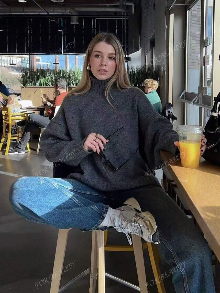 SWETER DAMSKI Z GOLFEM