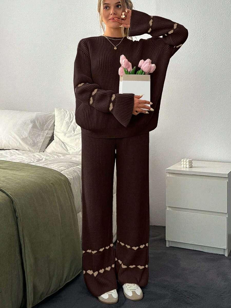 SWETER SPODNIE KOMPLET 